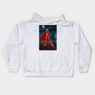 Little Red Riding Hood after Frazetta Kids Hoodie